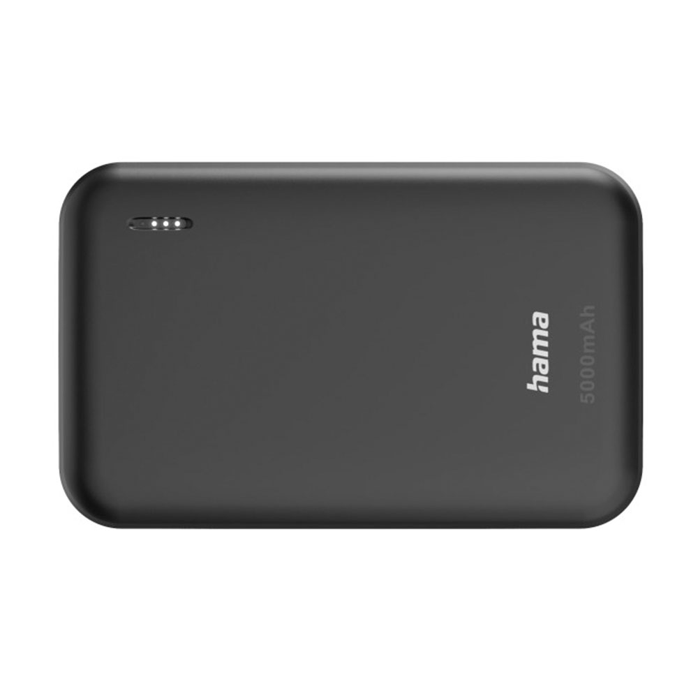 Hama Power Pack "Pocket 5", 5000mAh, Ausgänge: 2x USB-A, Anthrazit