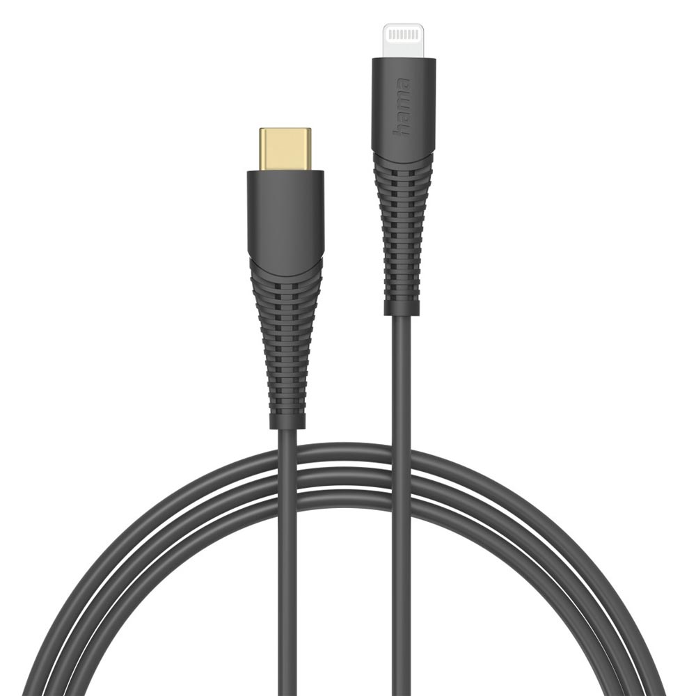 Hama Ladekabel, USB-C - Lightning, 1,5 m, Schwarz