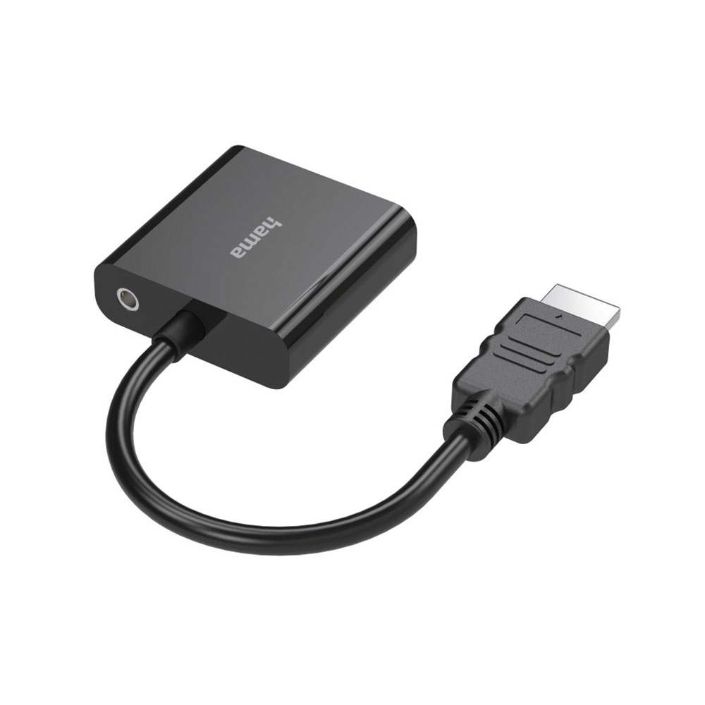 Hama Video-Adapter, HDMIT-Stecker - VGA-Buchse, Audio-Buchse, Full-HD 1080p