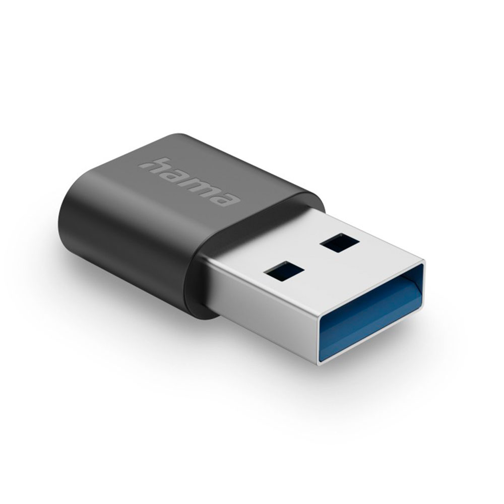Hama USB-Adapter, USB-A-Stecker - USB-C-Buchse, USB 3.2 Gen2, 10 Gbit/s
