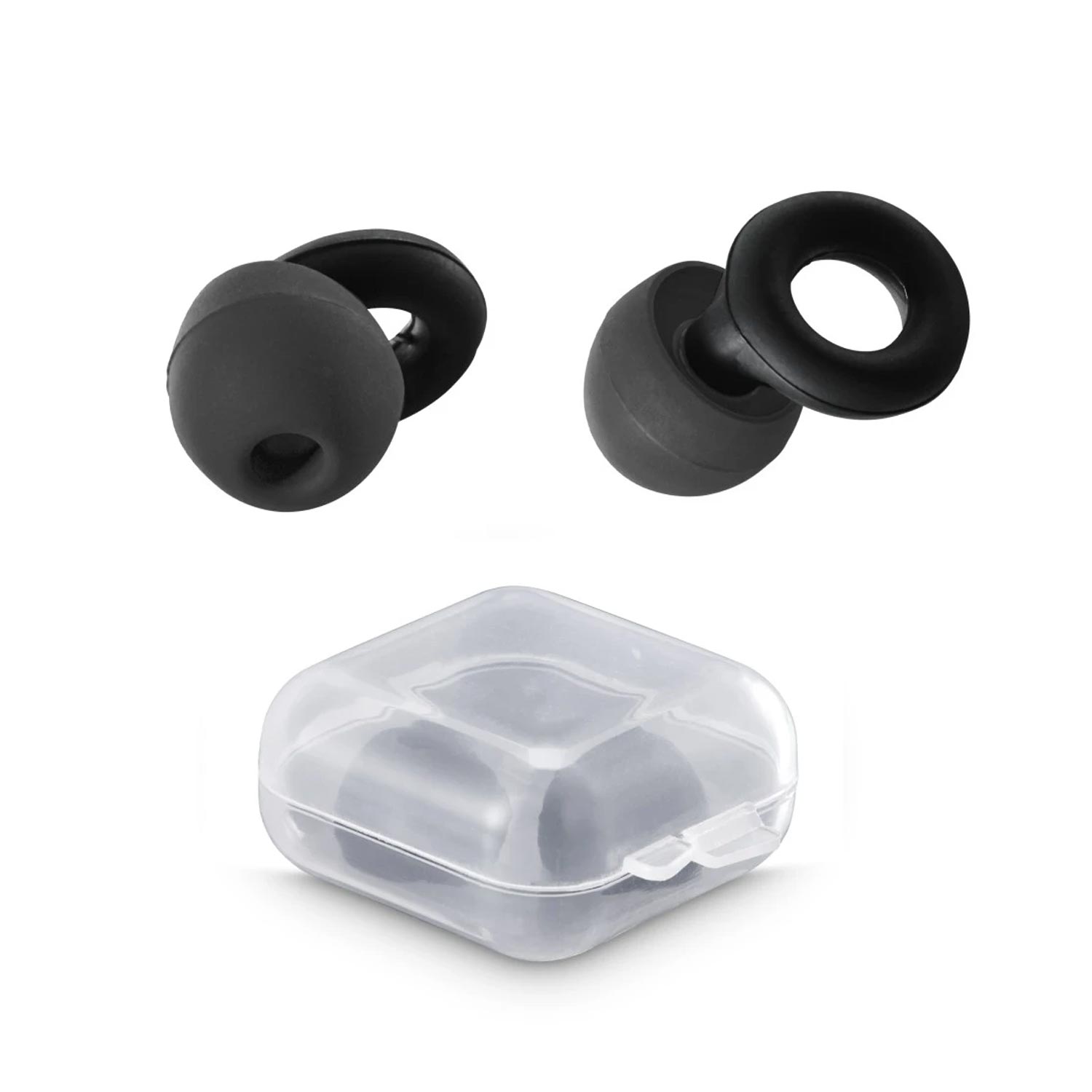 Hama Ohrstöpsel, Noise Reducing, wiederverwendbar, 2 Größen, Silikon, Schwarz