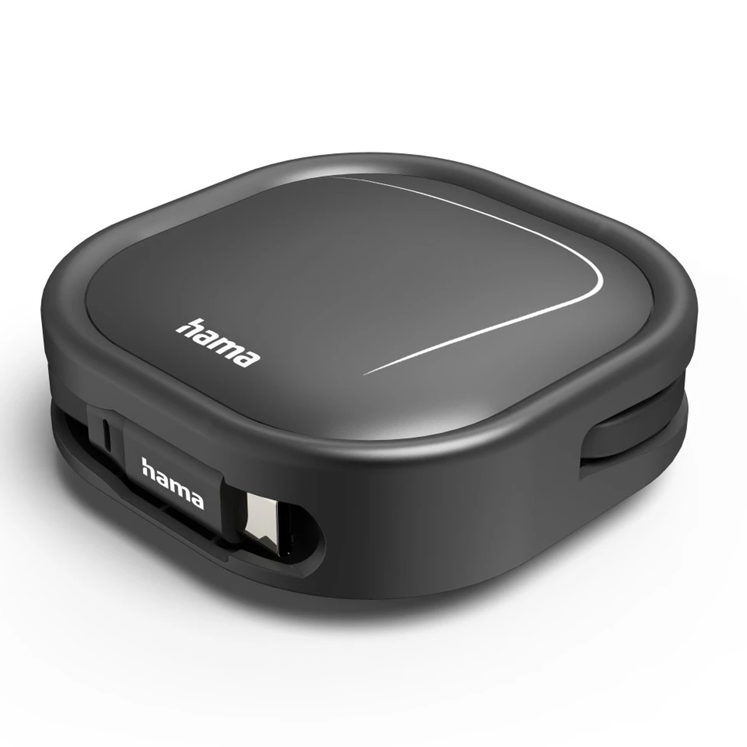 Hama Ausziehbares Ladekabel, USB-C - USB-C, 60 W, 1m