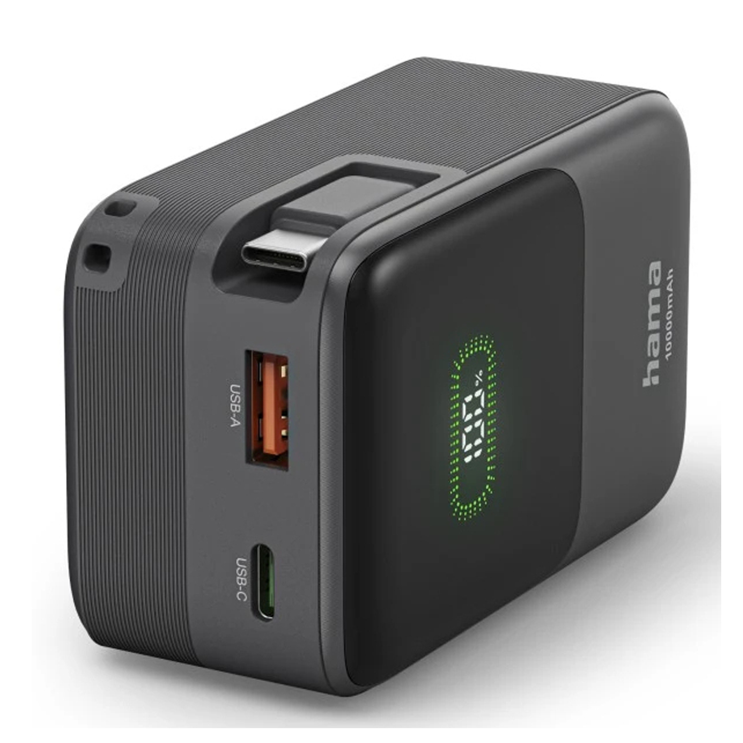 Hama Power Pack "Roll Up 10", 10000mAh, 2 Ausgänge: USB-C, USB-A, Schnellladen