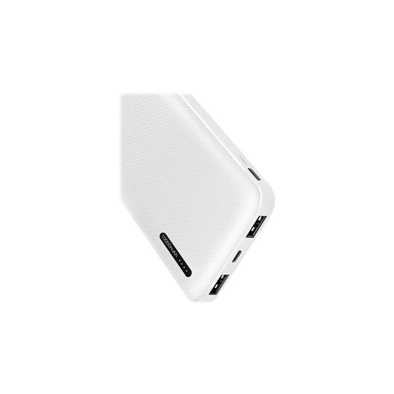 LogiLink PA0257W 10000mAh Powerbank inkl. 2-in-1 Kabel weiß