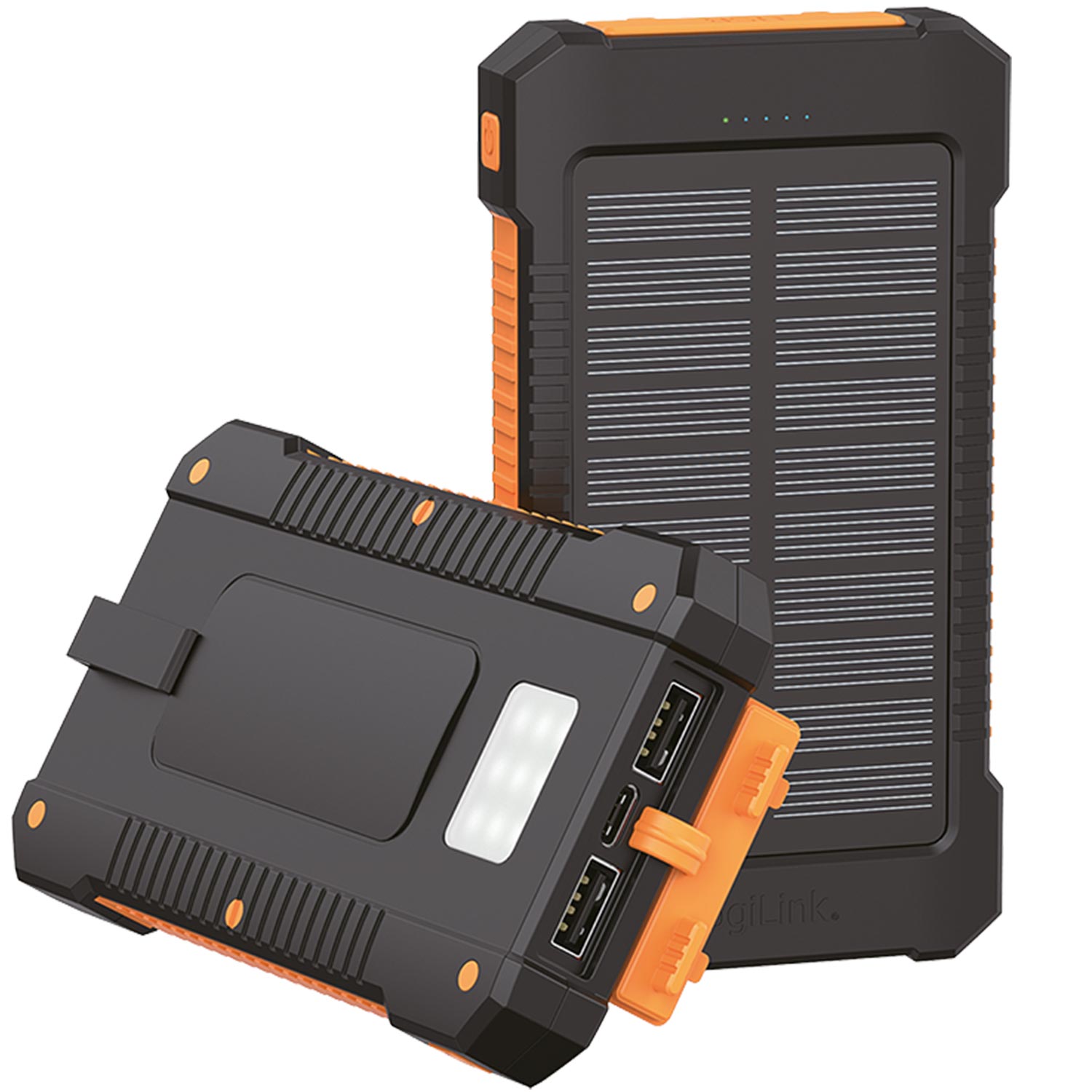 LogiLink Solar-Powerbank 8000 mAh orange (2. Wahl)