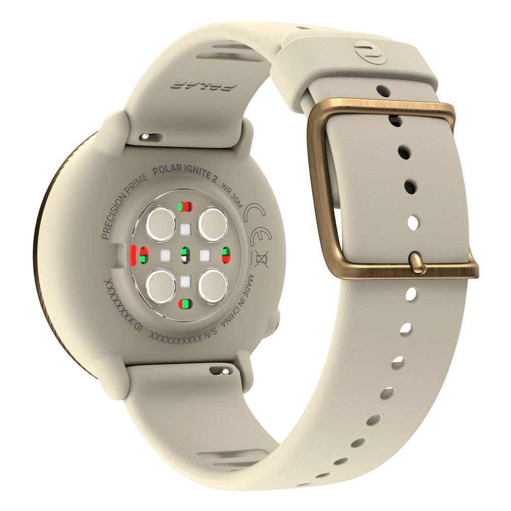 Polar Ignite 2 Pulsuhr mit integriertem Sensor 30mm S/L gold