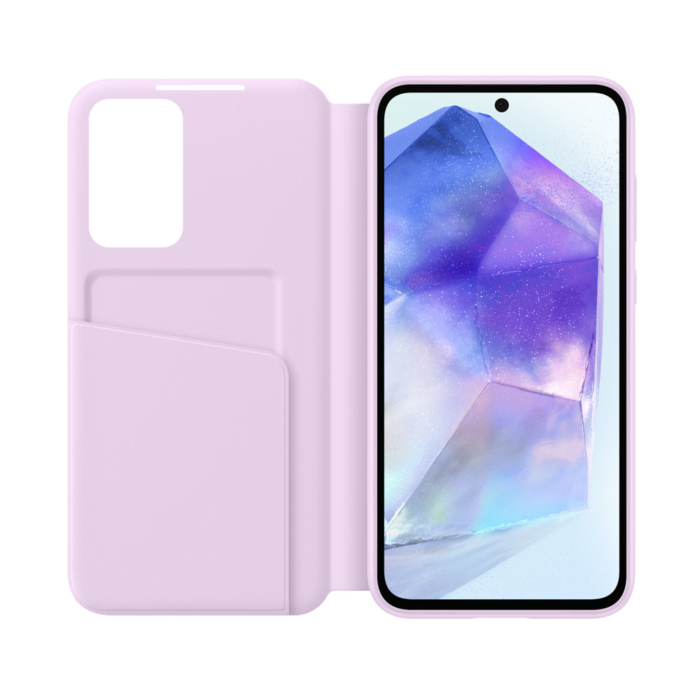 Samsung Smart View Wallet Smartphone Case EF-ZA556 für das Galaxy A55 5G lavender