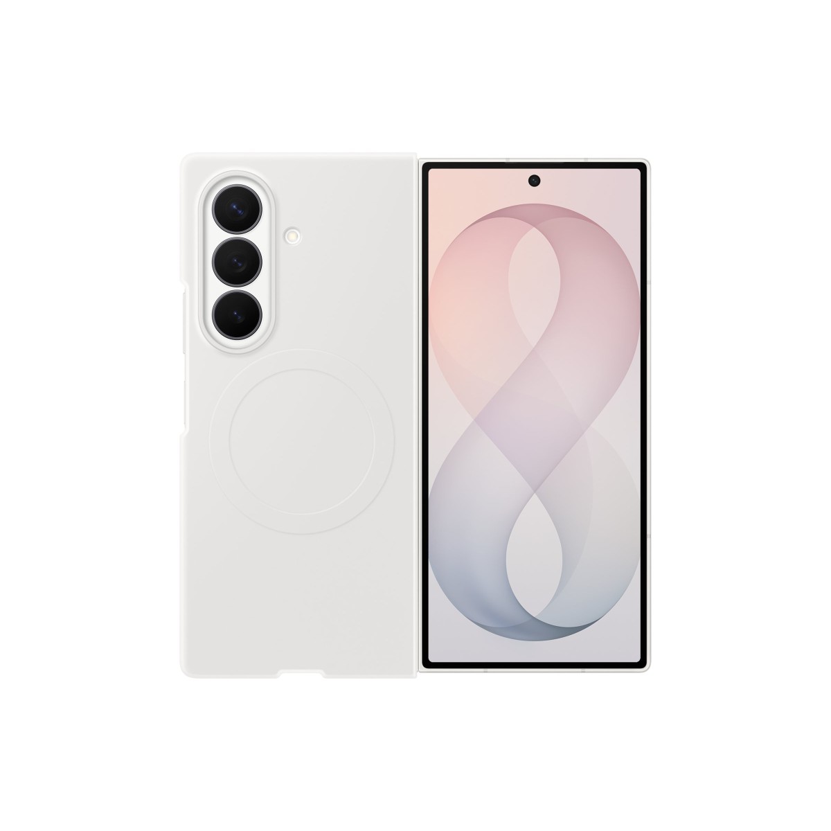 Samsung Silicone Magnet Case EF-EF976 Handyhülle für Samsung Galaxy Z Fold8 Ultra cream