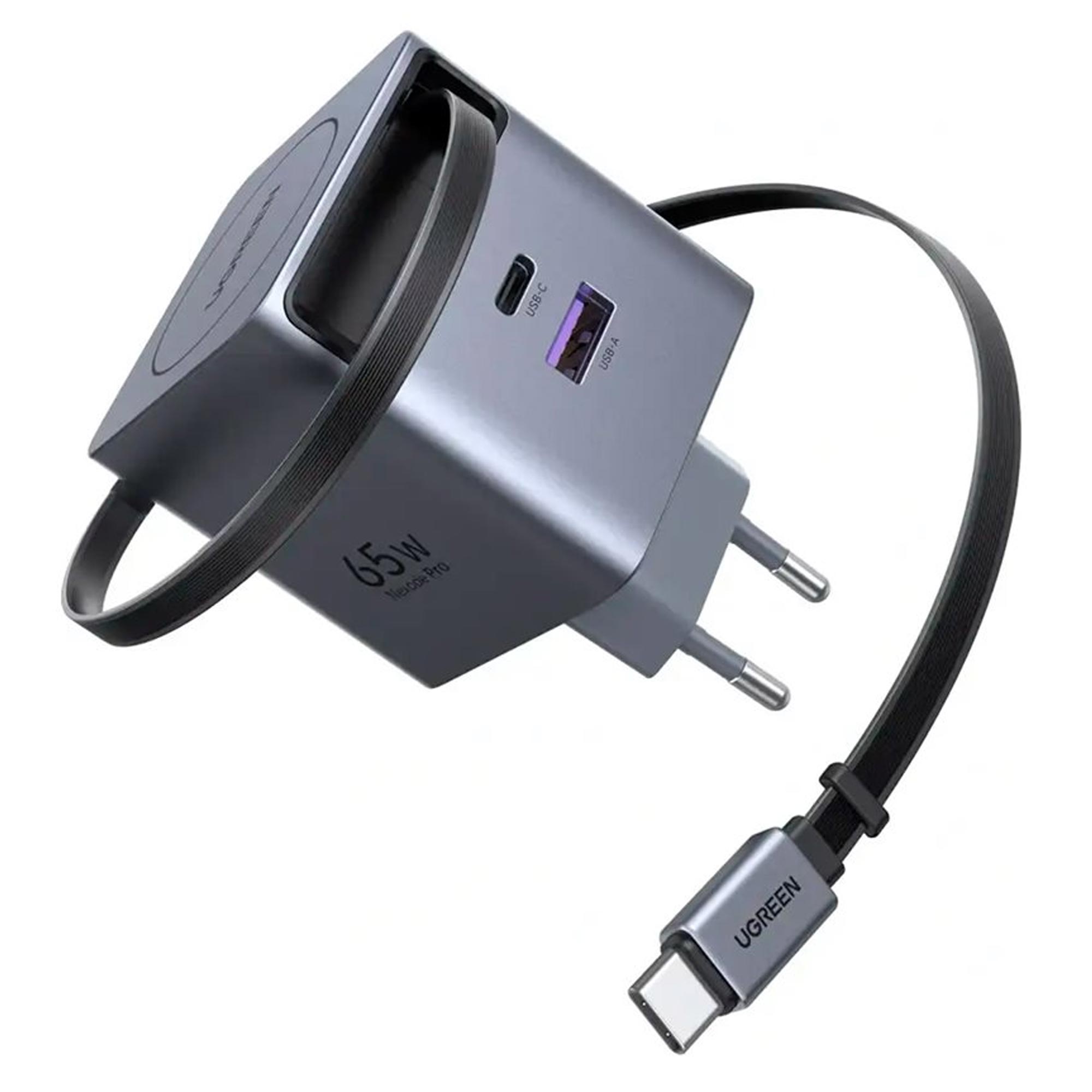 UGREEN Nexode Pro X615 65W GaN 3-Port USB-C Ladegerät grau