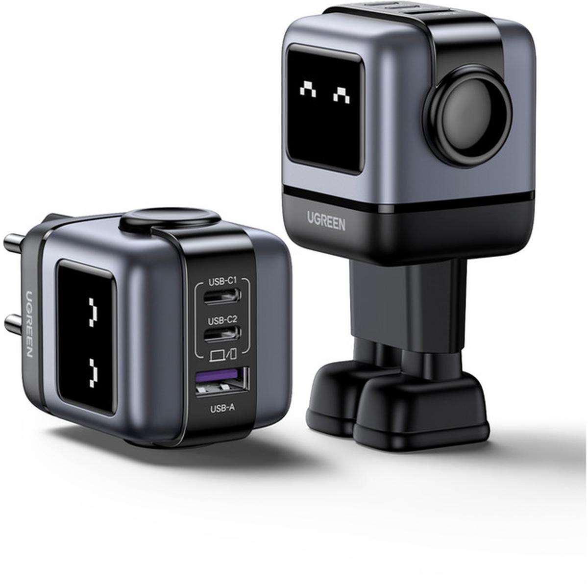 UGREEN Uno 65W GaN 3-Port USB-C Ladegerät grau