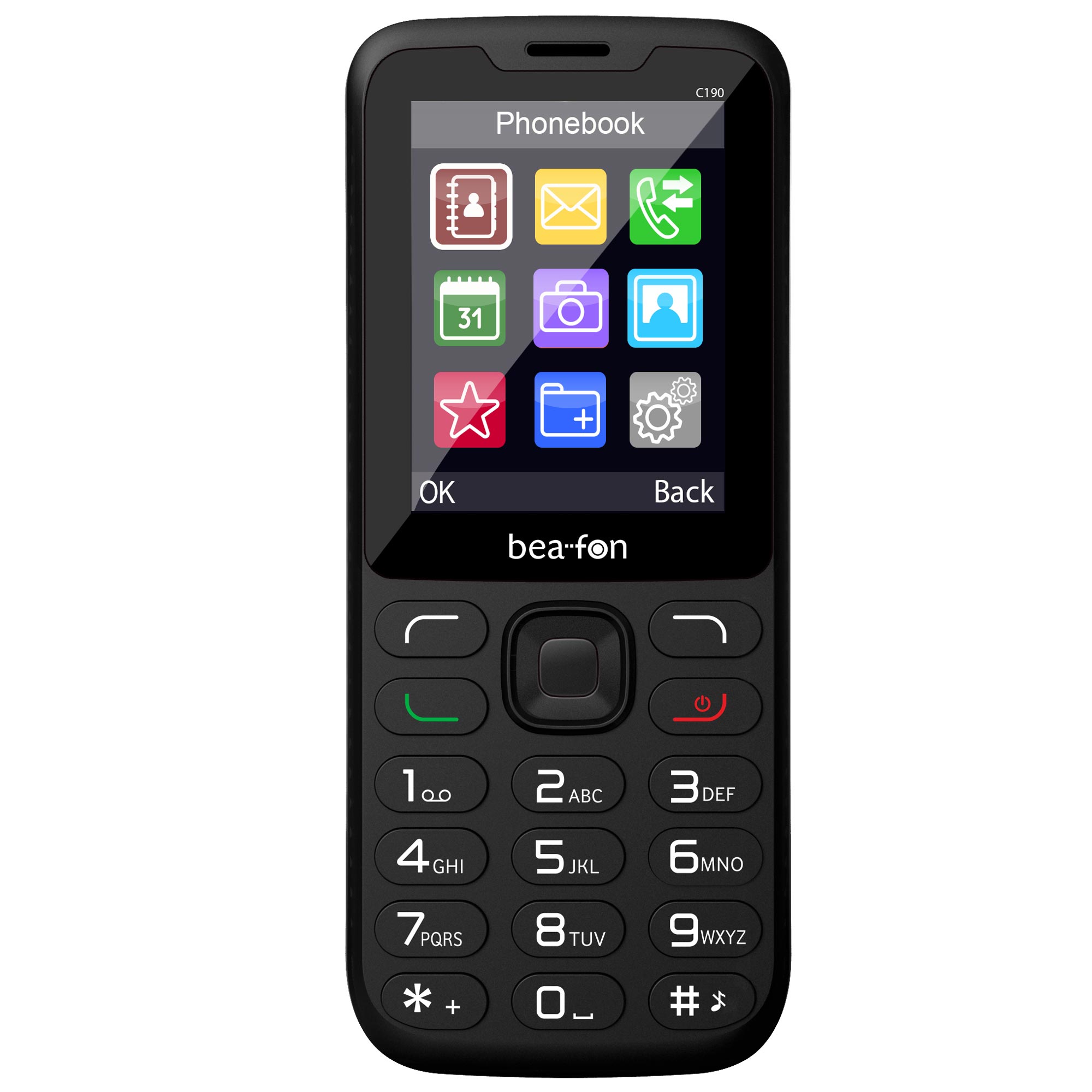 Bea-fon C190 LTE Dual-SIM Mobiltelefon schwarz