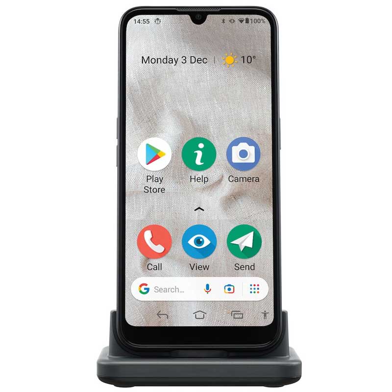 Doro 8100 Plus Senioren Smartphone inkl. Tischladestation graphit
