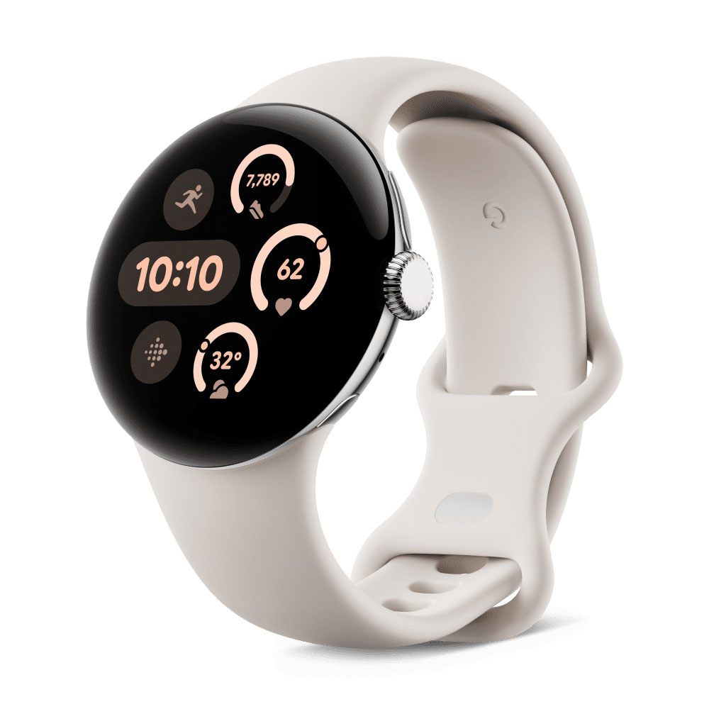 Google Pixel Watch 3 41mm Bluetooth Smartwatch polished silver