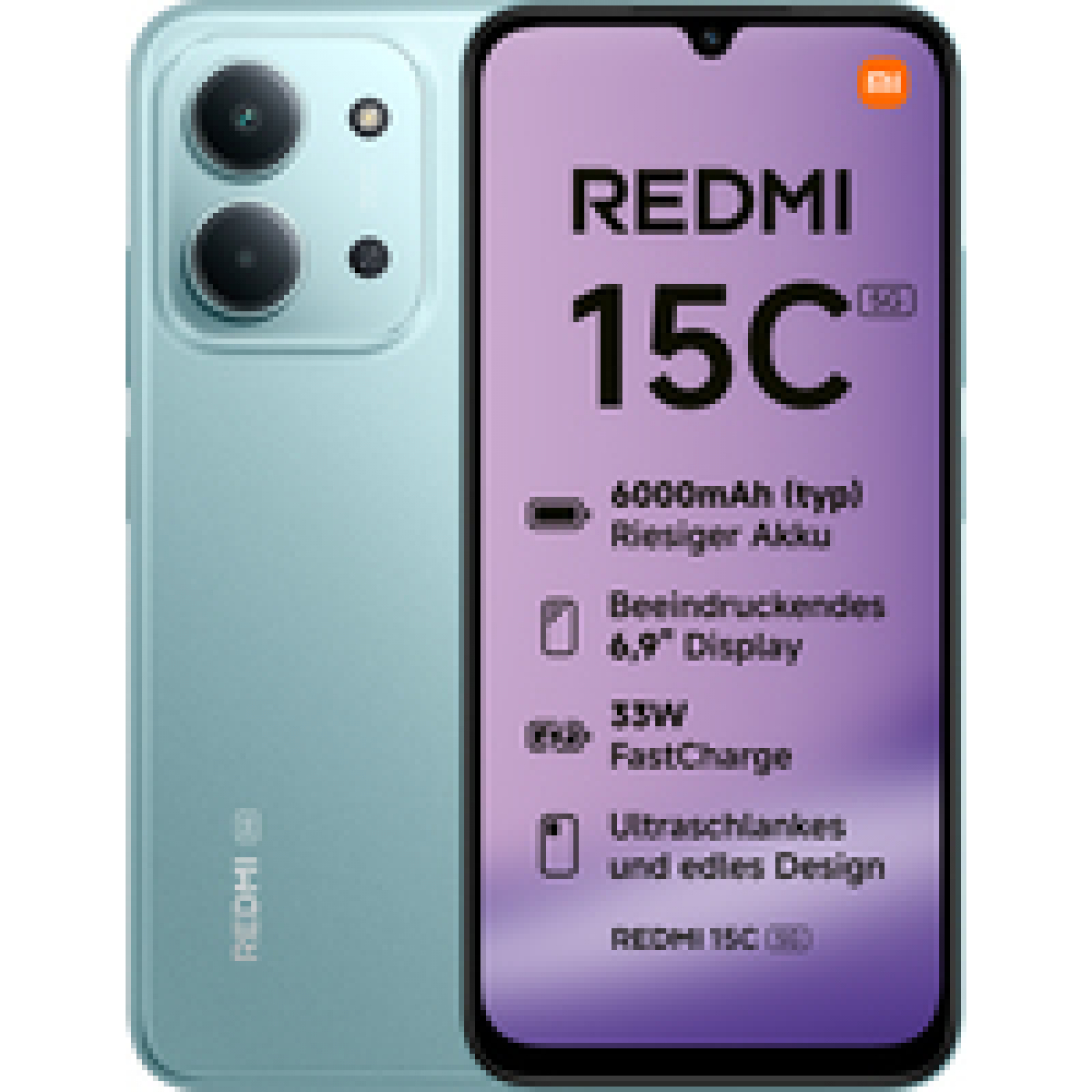 Xiaomi Redmi 15C 4GB/128GB 5G Smartphone mint green (2.Wahl)