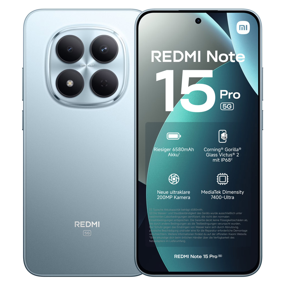 Xiaomi Redmi Note 15 Pro 256GB 5G Smartphone glacier blue