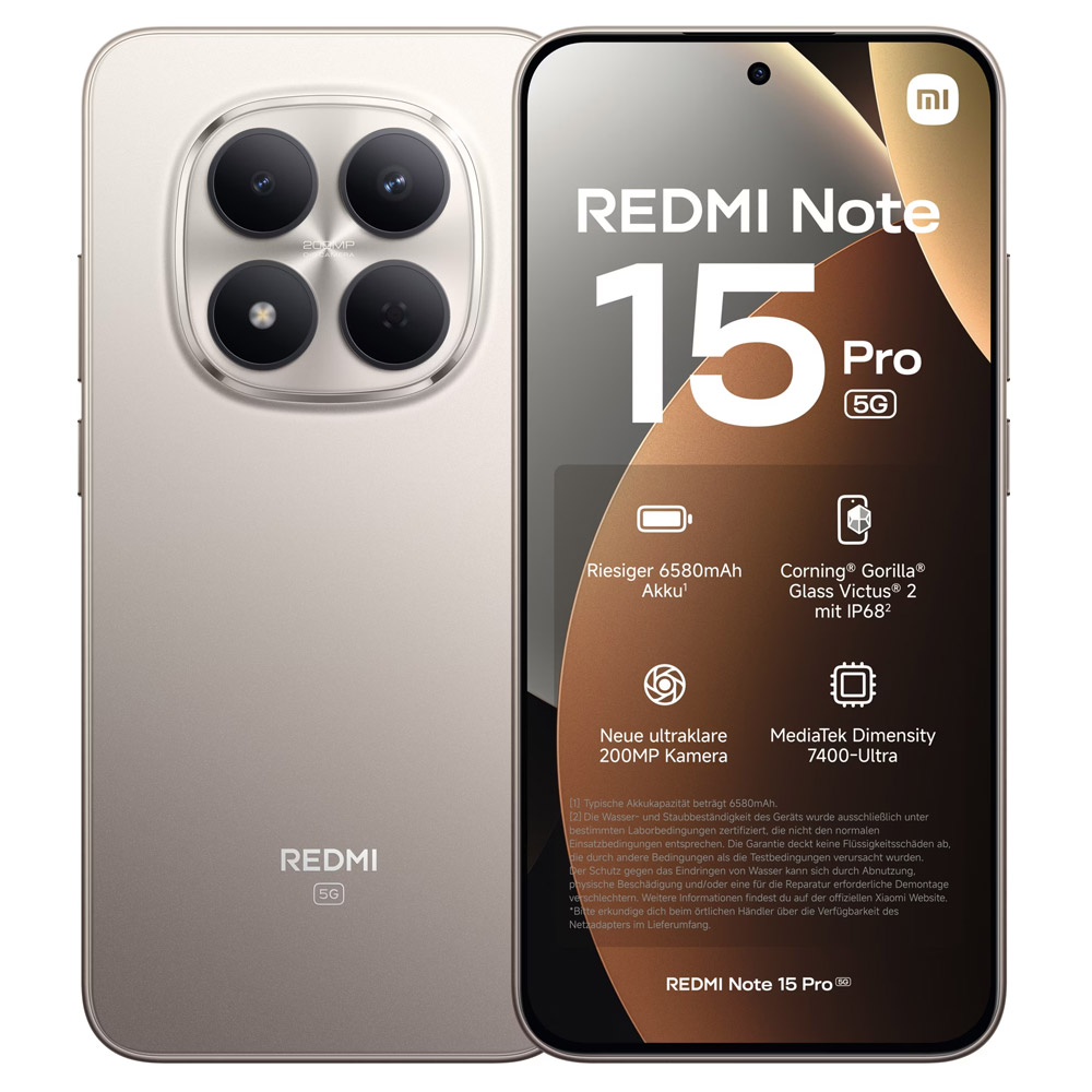 Xiaomi Redmi Note 15 Pro 256GB 5G Smartphone titanium
