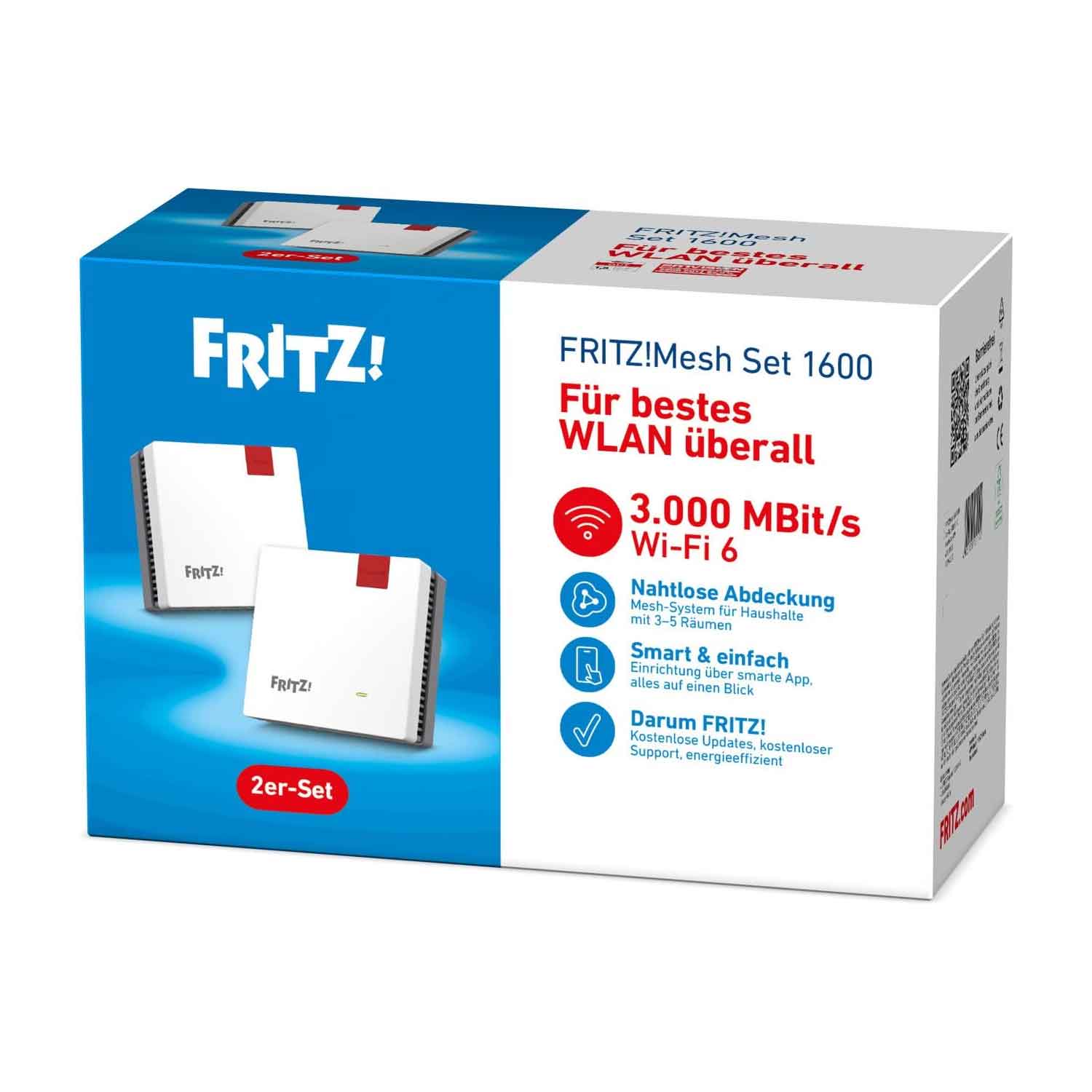 Fritz!Mesh Set 1600 2er-Set Wi-Fi 6 Repeater
