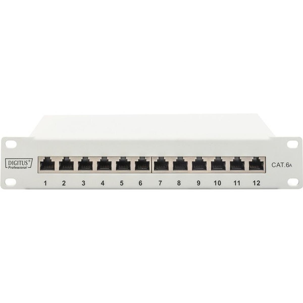 DIGITUS Cat 6A 12-Port Patchpanel