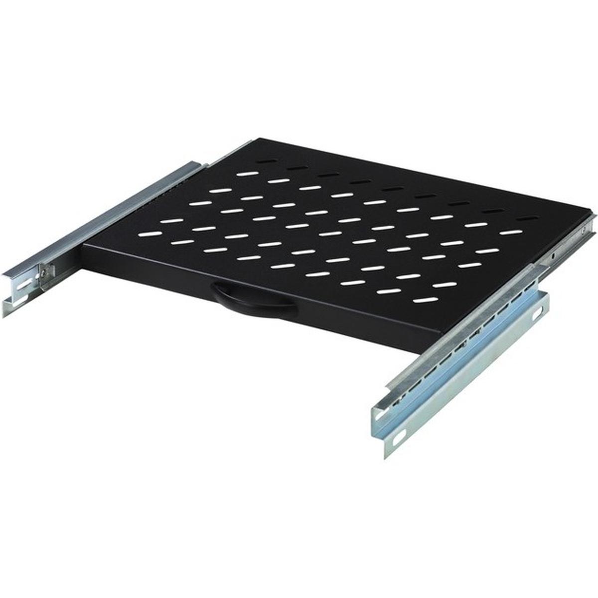 DIGITUS 1HE ausziehbarer Fachboden für 483 mm (19 Zoll) Schränke schwarz