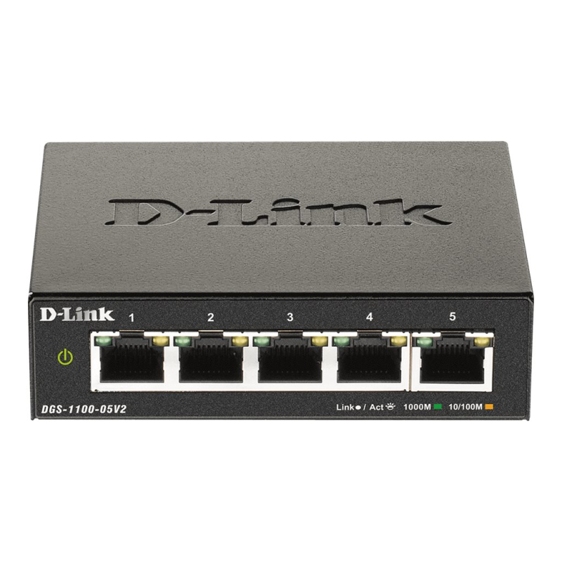 D-Link DGS-1100-05V2 5-Port Gigabit Smart Switch