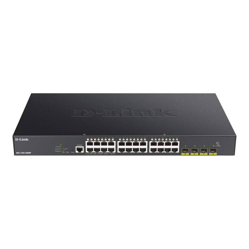 D-Link DGS-1250-28XMP-E, 28-Port Layer 2-3 Smart Managed Gigabit Switch