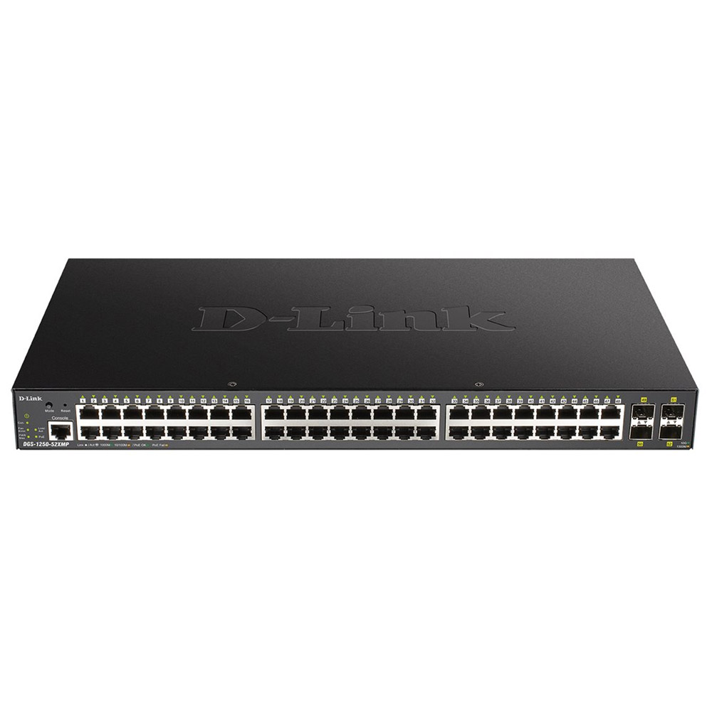 D-Link DGS-1250-52XMP 52-Port Smart Managed Gigabit Switch
