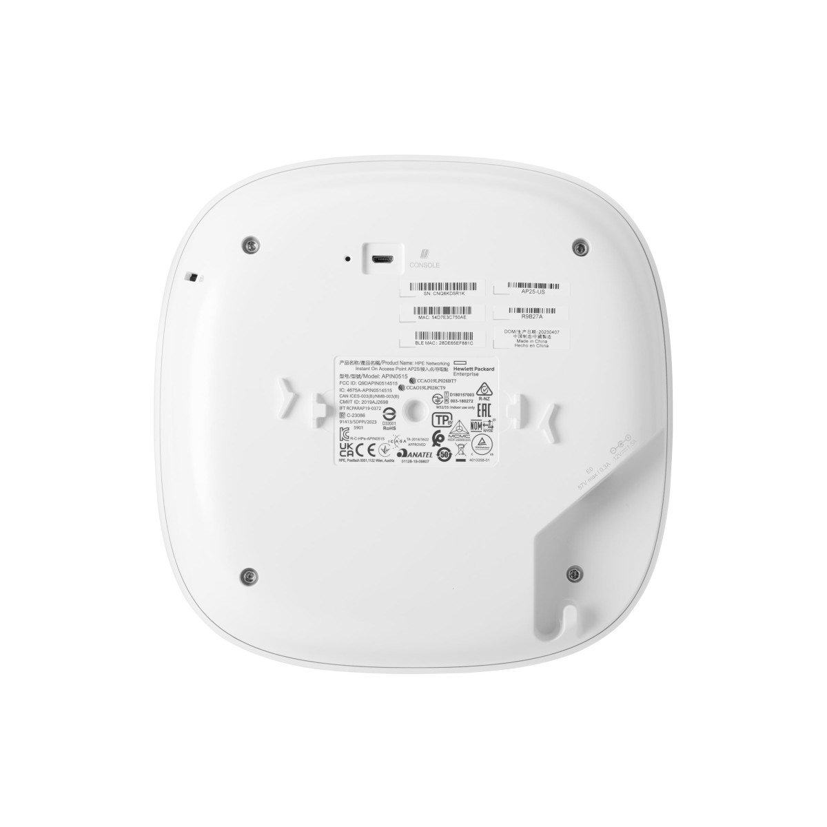 HPE Networking Instant On AP25 WiFi 6 Access Point
