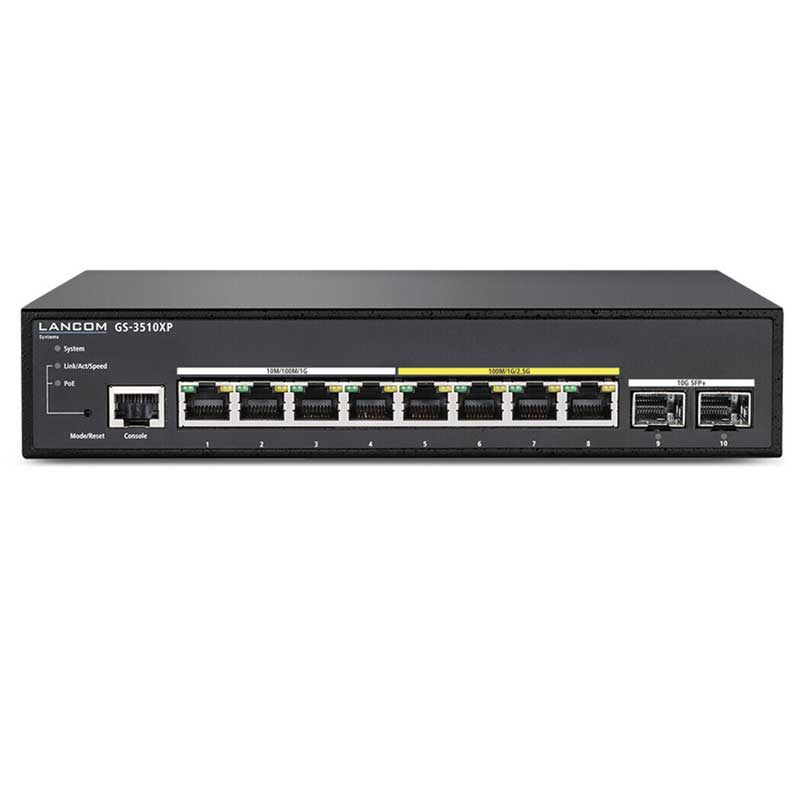 Lancom GS-3510XP Managed L3-Lite 4x1 4x2.5 GBE 2xSFP+ PoE Switch