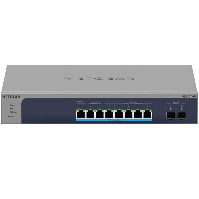Netgear MS510TXUP 10 Port Multi-Gigabit/10GbE LAN PoE Switch Smart