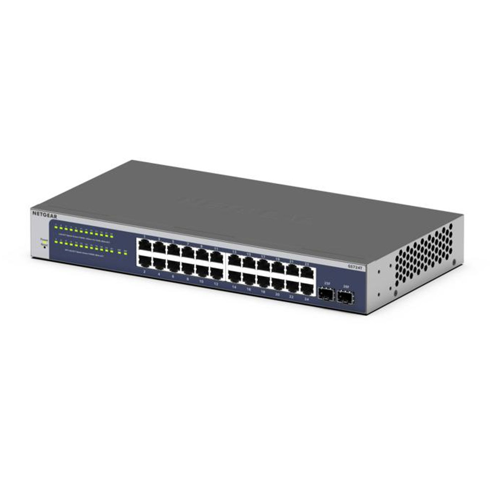 Netgear GS724T 24-Port Gigabit Ethernet Smart Switch managed