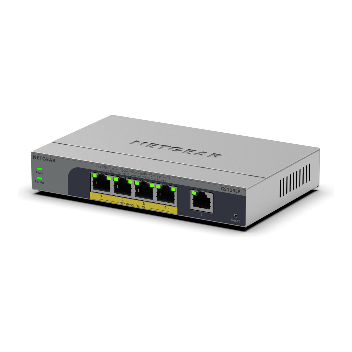 Netgear GS105EP 5-Port Gigabit Ethernet PoE+ Plus Switch