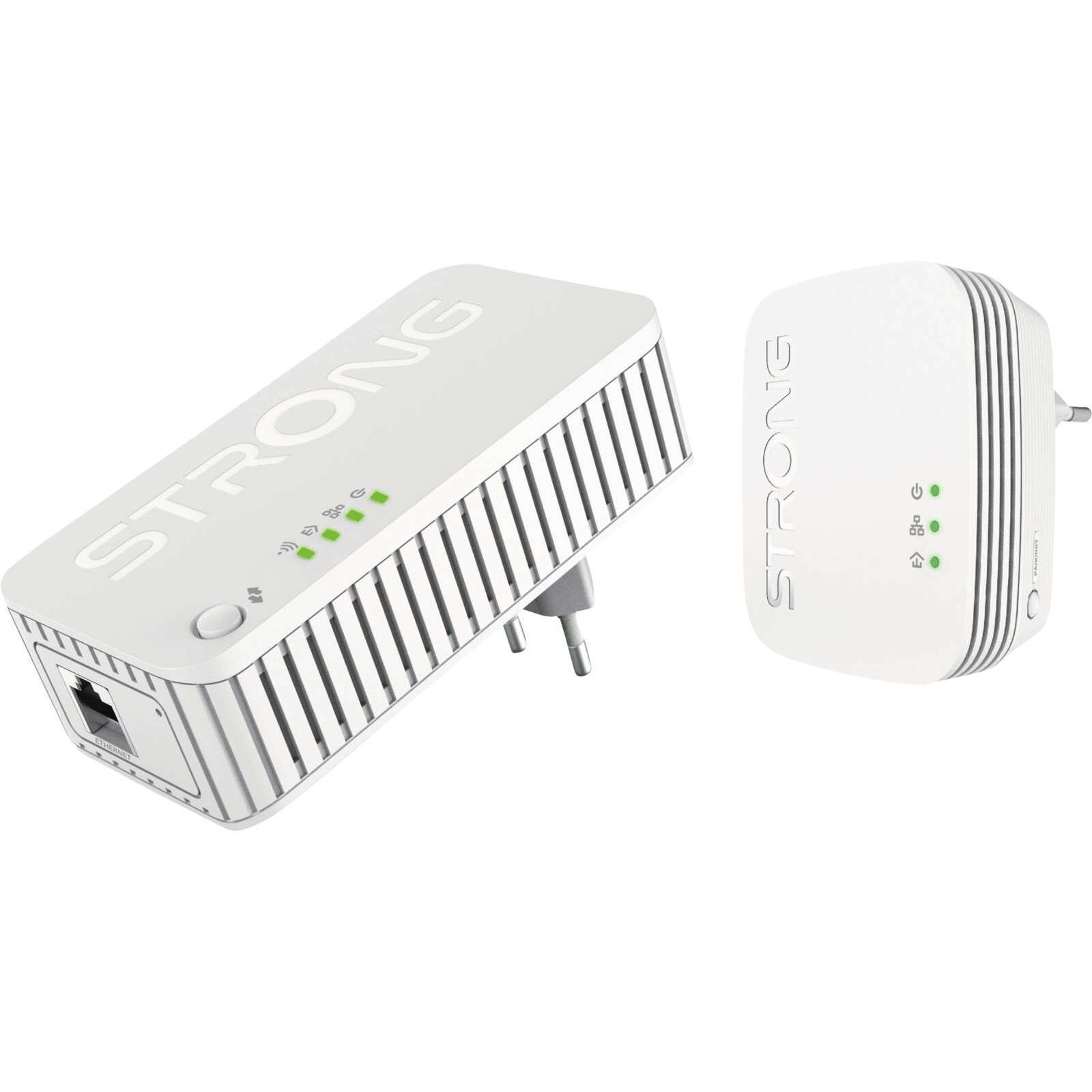 Strong Powerline Wi-Fi 1000 Duo Mini Powerline-Adapter Kit weiß