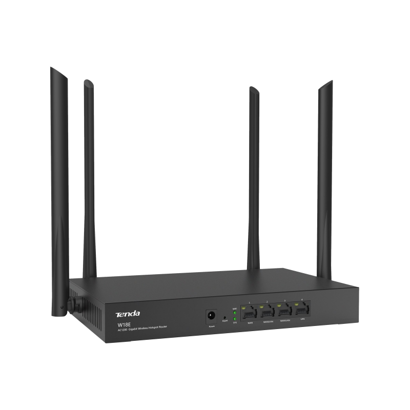 Tenda W18E Dualband Gigabit WLAN Router schwarz