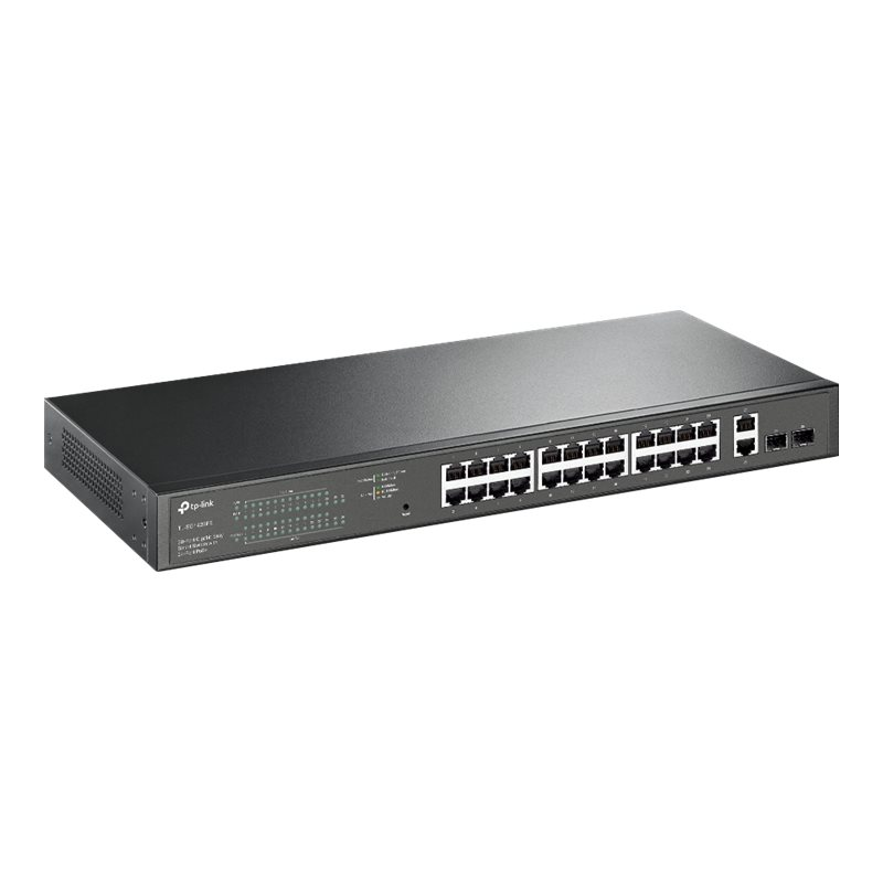 TP-Link TL-SG1428PE 28-Port Gigabit Easy Smart Switch mit 24 PoE+ Ports Schwarz