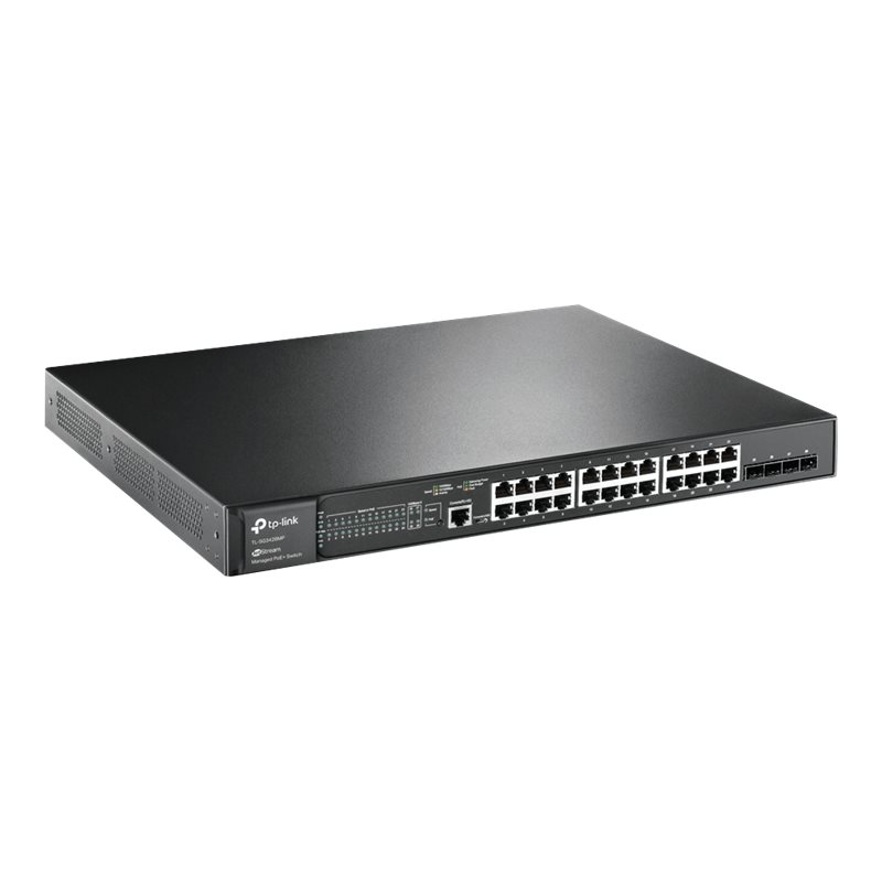 TP-Link TL-SG3428MP 28-Port Gigabit L2+ Managed Switch mit 24 PoE+ Ports Schwarz v2.0