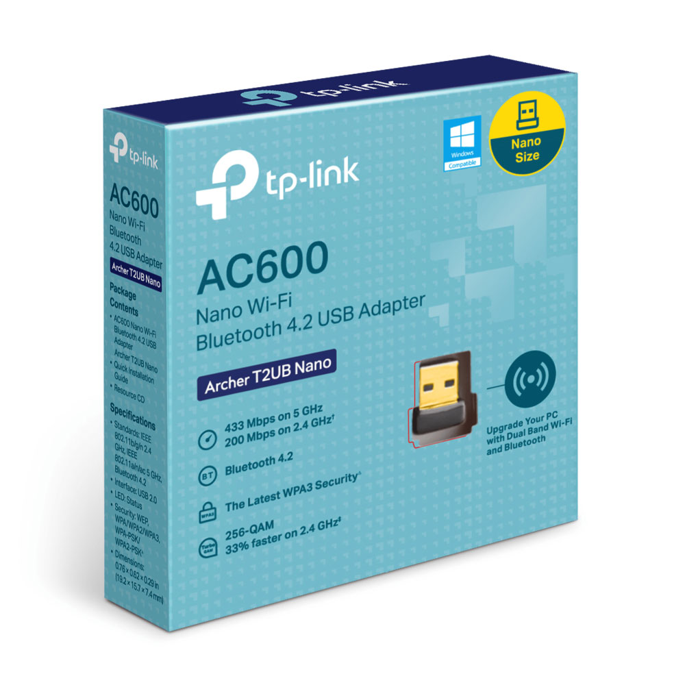 TP-Link Archer T2UB Nano AC600 Wi-Fi Bluetooth 4.2 USB Adapter (2. Wahl)
