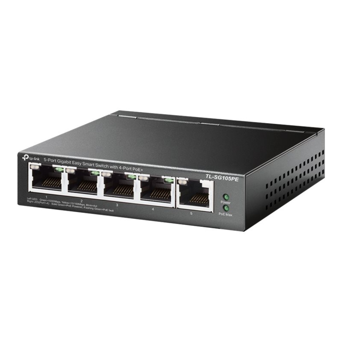 TP-Link TL-SG105PE 5-Port Gigabit PoE Switch schwarz