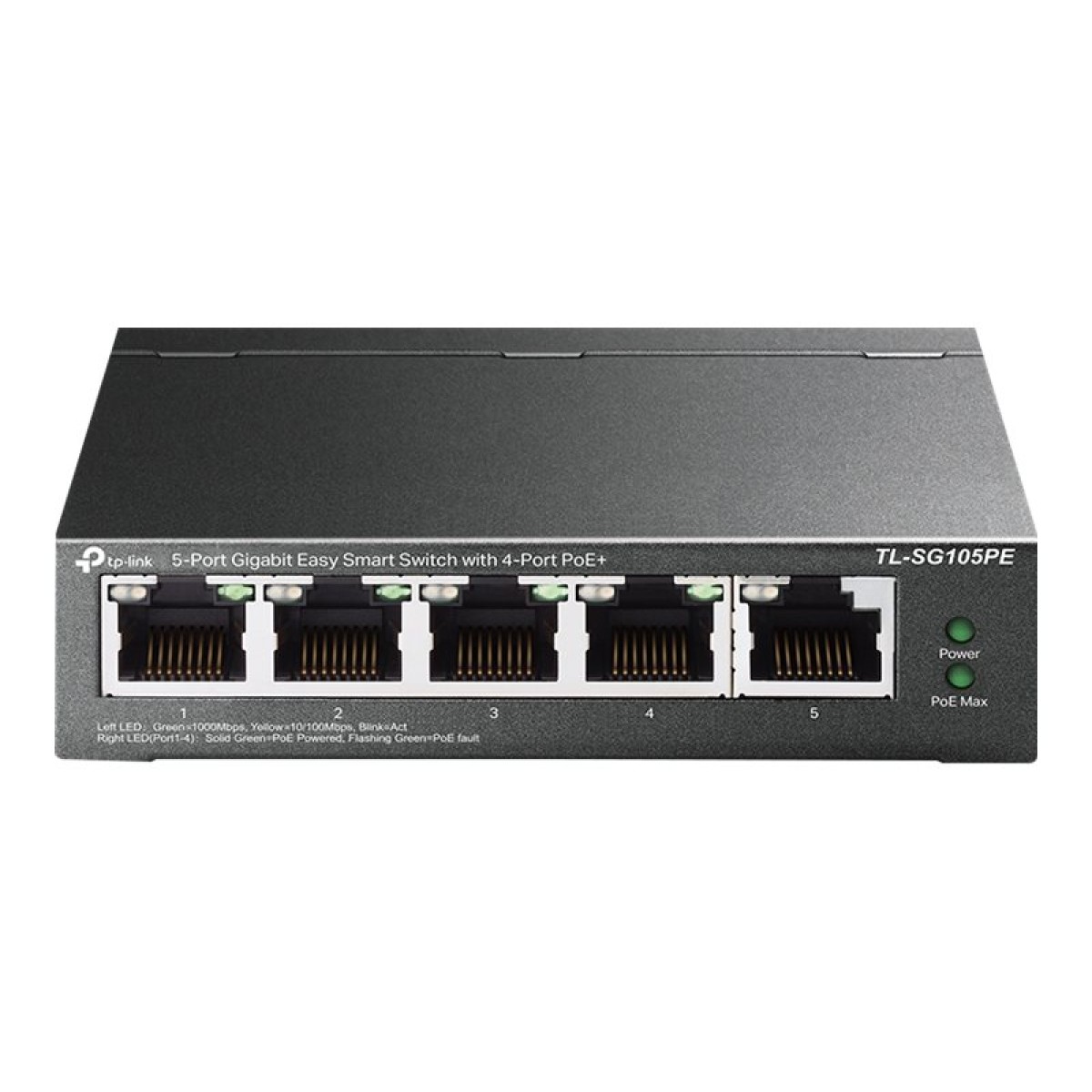 TP-Link TL-SG105PE 5-Port Gigabit PoE Switch schwarz
