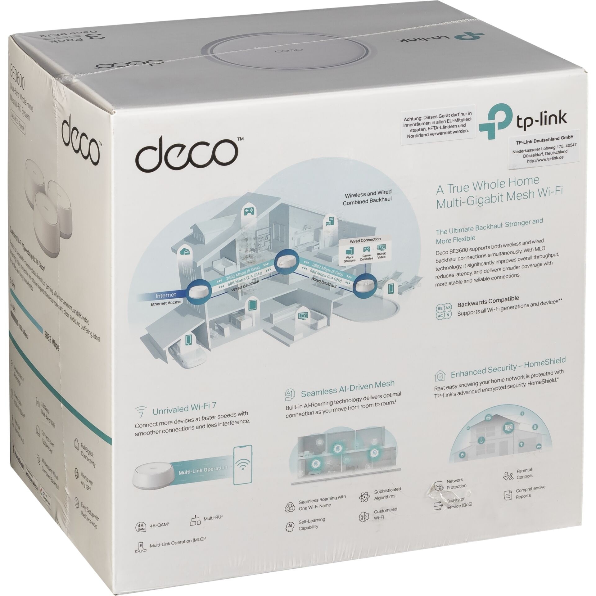 TP-Link Deco BE22 Wi-Fi 7 Mesh WLAN-System 3er-Pack