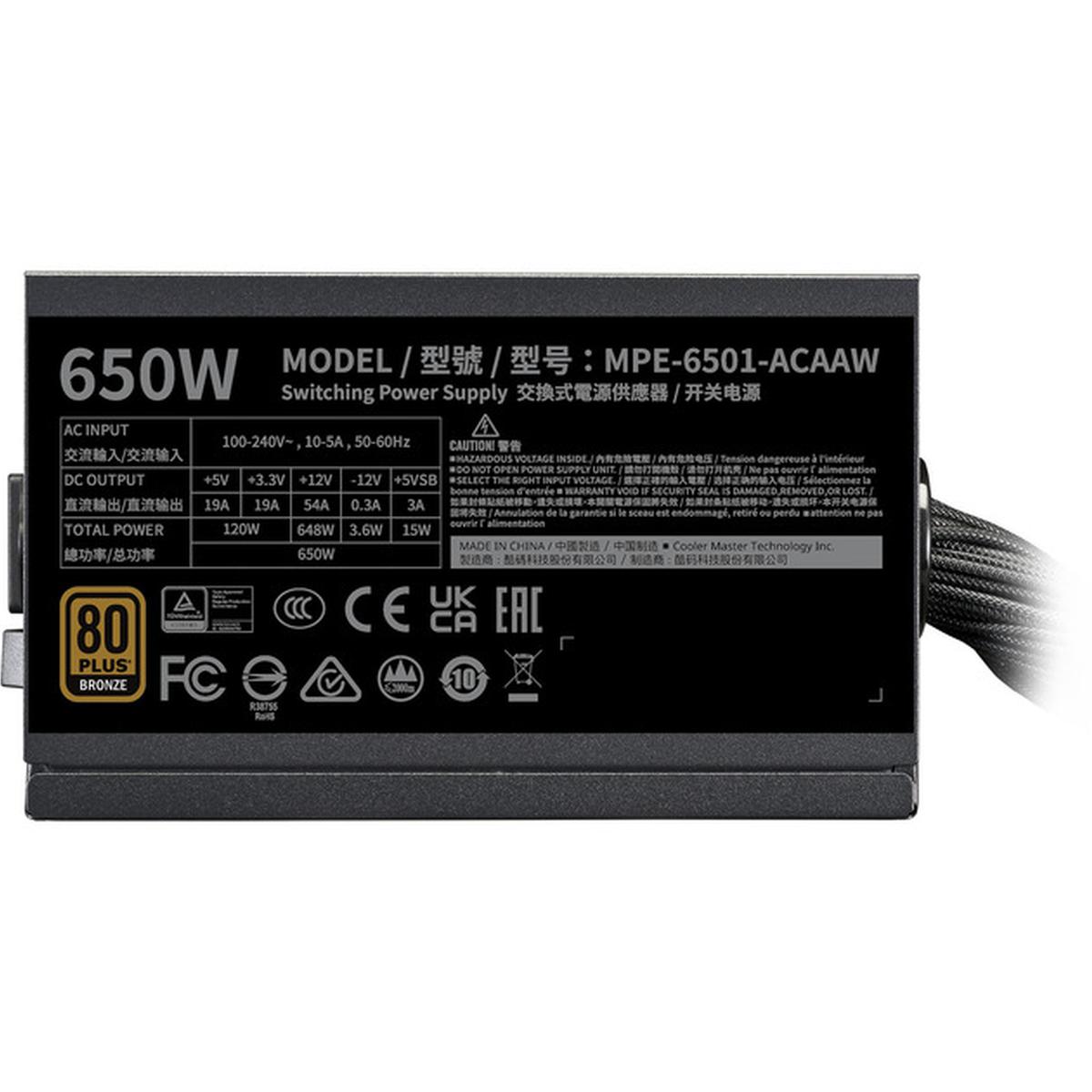 Cooler Master MWE Bronze 650 V3 Netzteil