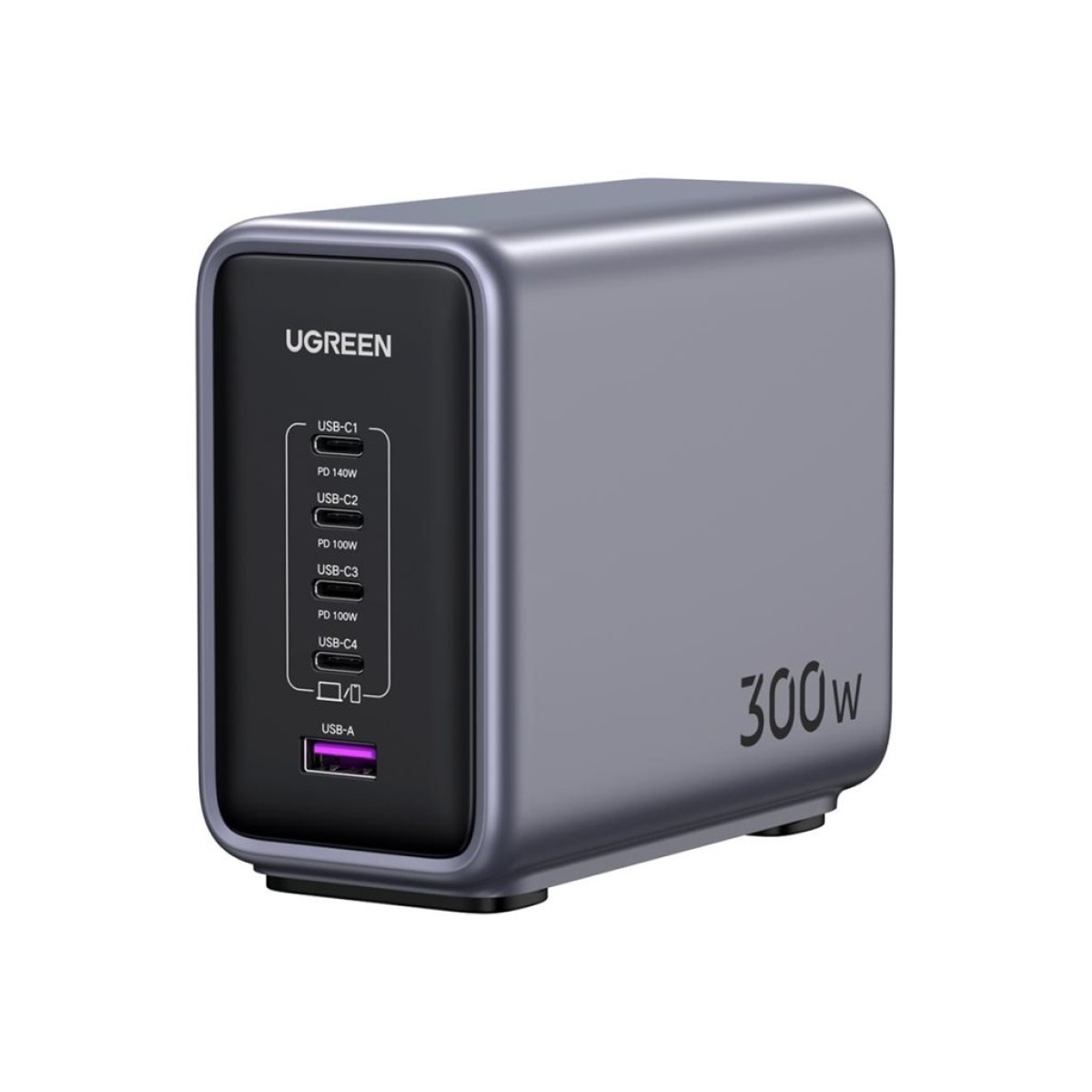 UGREEN Nexode 300W GaN 5-Port USB-C Ladegerät schwarz
