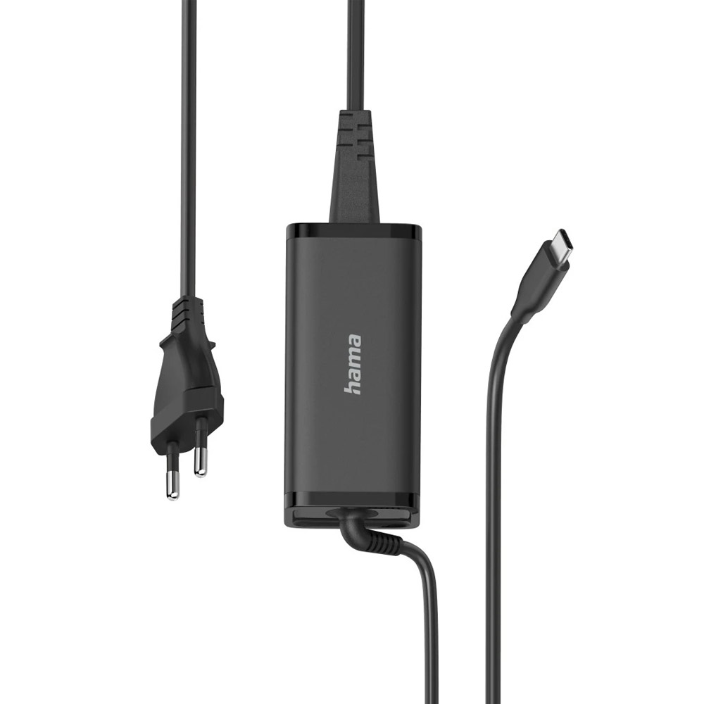 Hama Universal-USB-C-Notebook-Netzteil, GaN, Power Delivery (PD), 5-20V/100W