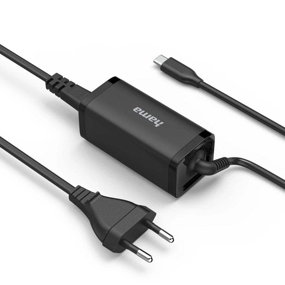 Hama Universal-USB-C-Notebook-Netzteil, GaN, Power Delivery (PD), 5-20V/45W