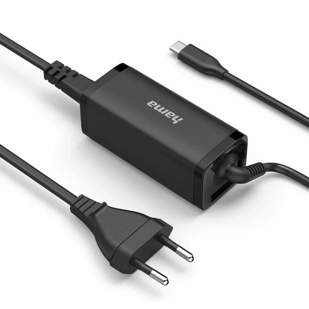 Hama Universal-USB-C-Notebook-Netzteil, GaN, Power Delivery (PD), 5-20V/65W
