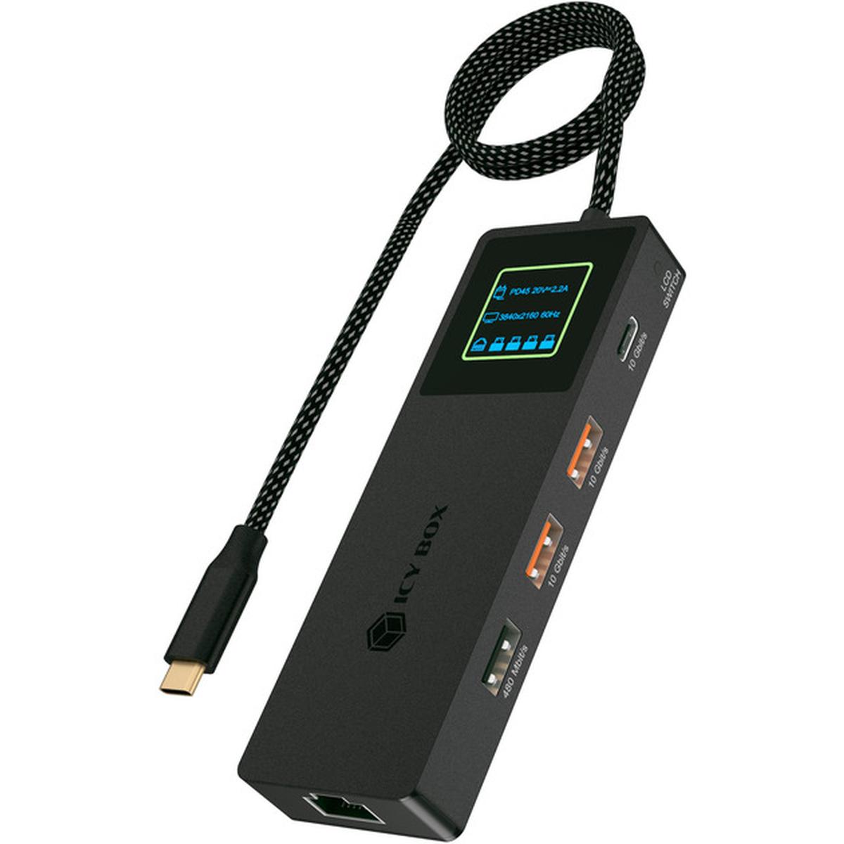 ICY BOX IB-DK4038-LCD USB-C DockingStation