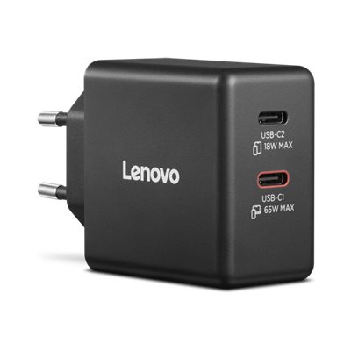 Lenovo 65W GaN 2-Port USB-C Netzteil schwarz