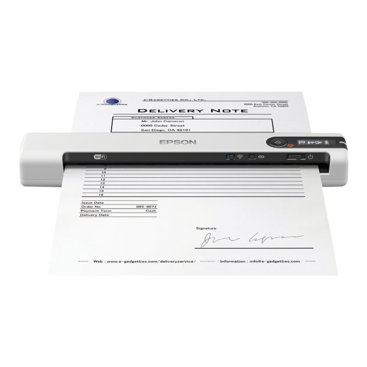 Epson WorkForce DS-80W mobiler Dokumentenscanner weiß