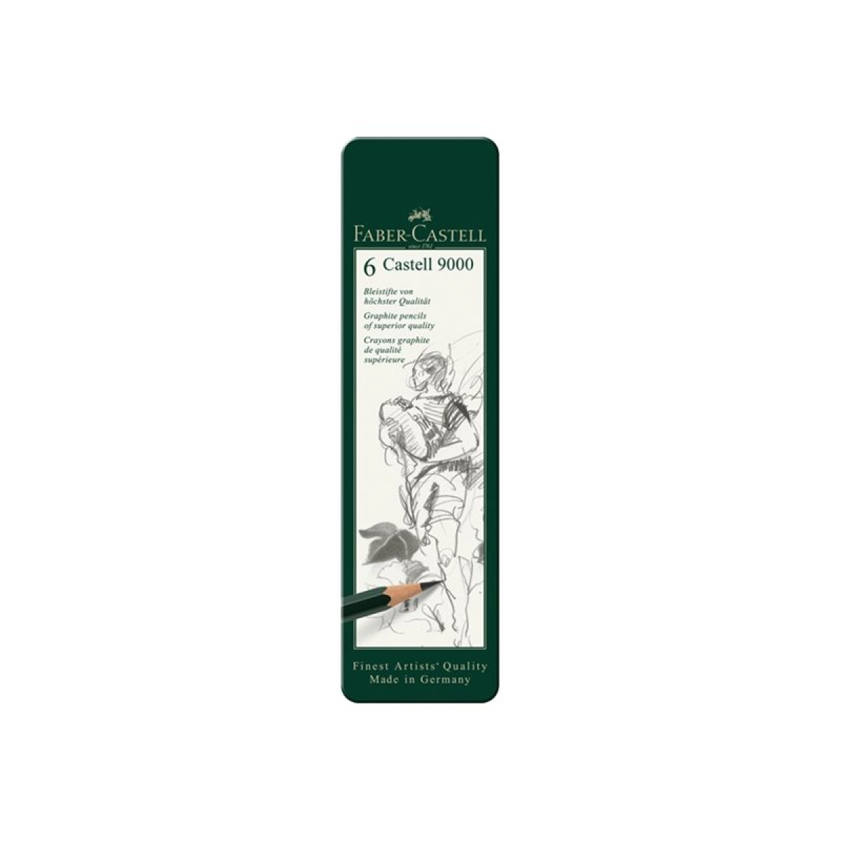 Faber-Castell Castell 9000 119063 Bleistifte 6er-Etui