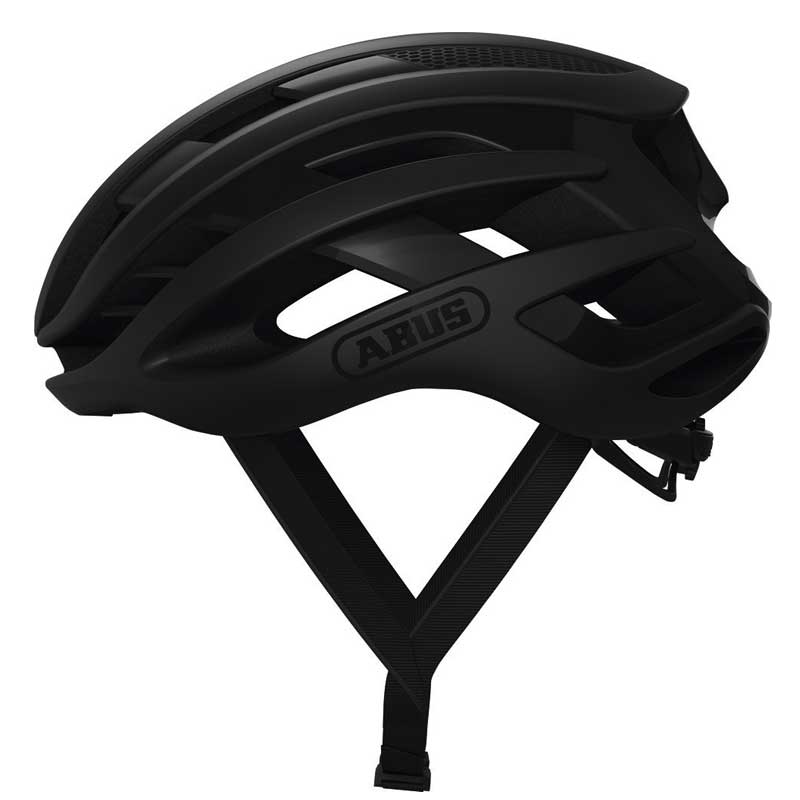 ABUS Rennradhelm AirBreaker End Fahrradhelm für den professionellen Radsport schwarz matt Größe L