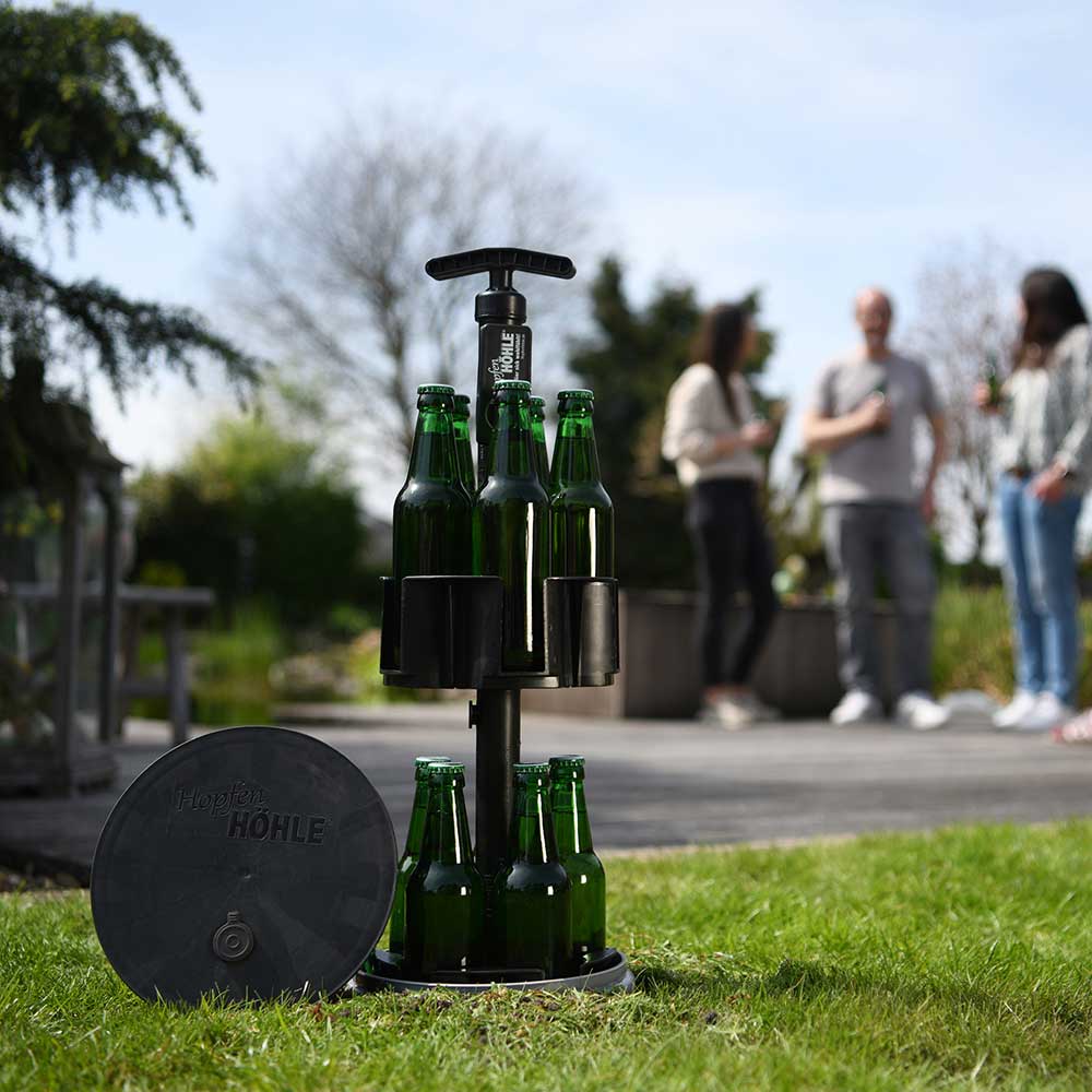 HopfenHöhle LIFT Outdoor Erdloch Bierkühler mit integriertem halbautomatischem Hebesystem